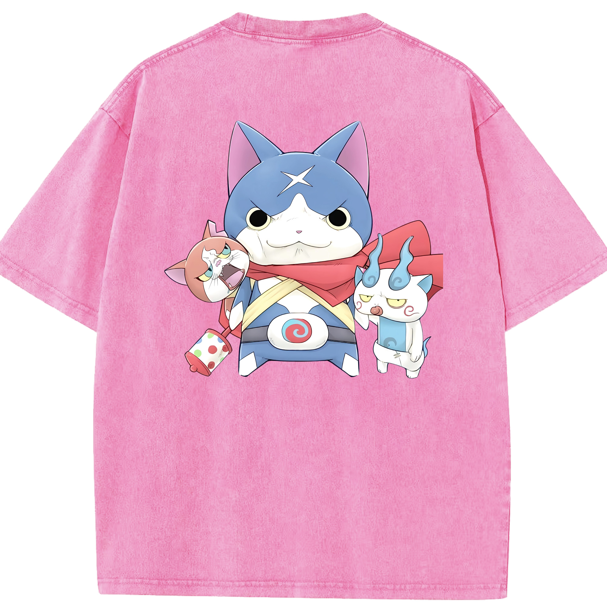 （画像用） 妖怪ウォッチ Yo-kai Watch 綿100% ヴィンテージ風 半袖Tシャツ（背面プリント）